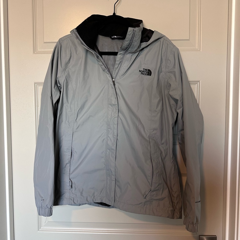 North Face Women's Gray rain jacket